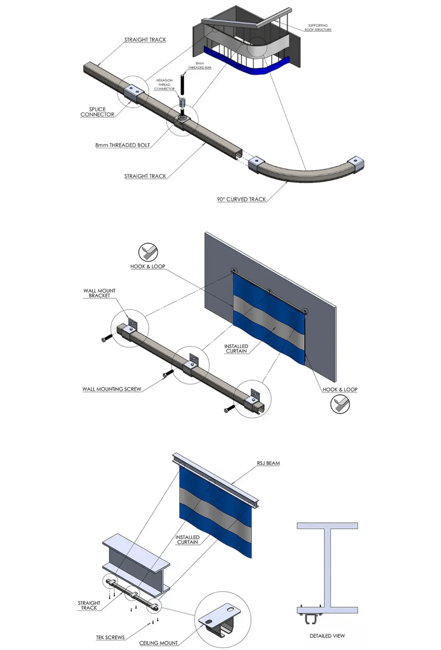 Industrial Curtain Track