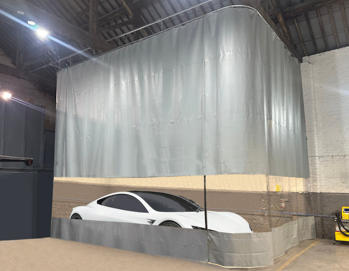 industrial spray booth curtains