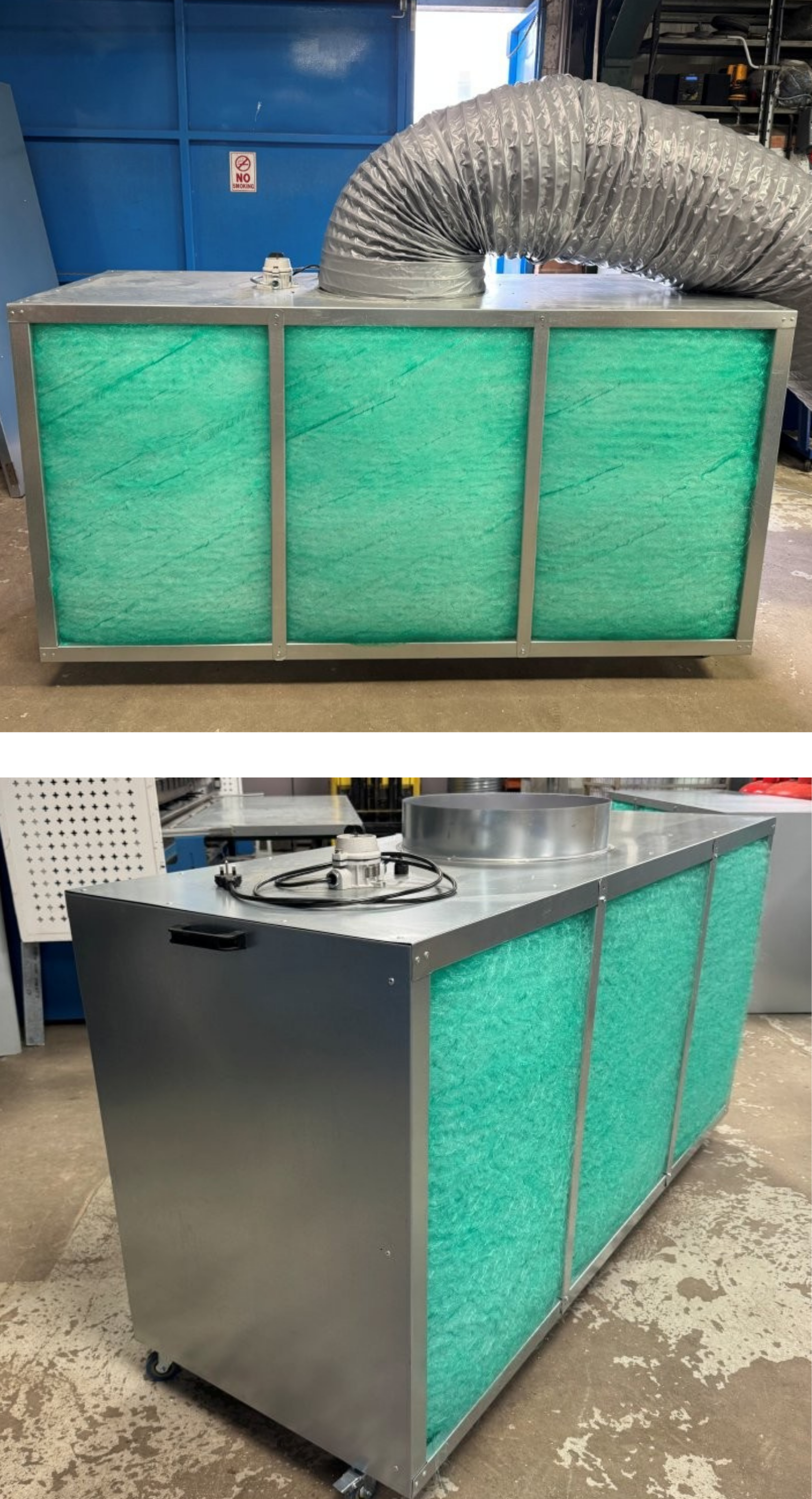 spray booth extraction for mobile spray booth