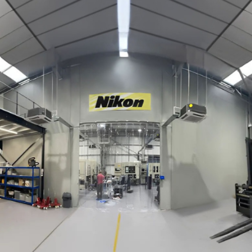 Industrial Warehouse Partitions installed inside a factory to improve heat retention, reduce energy costs, and separate production areas.
